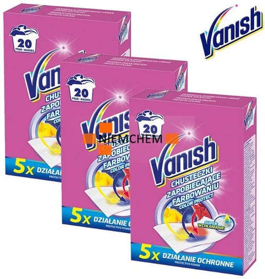 Vanish Chusteczki Wyłapujące Kolory z Prania 60pr Vanish