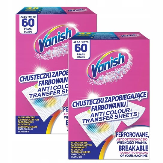 Vanish Color Protect - Chusteczki Wyłapujące  2 X 60 Pr Reckitt Benckiser