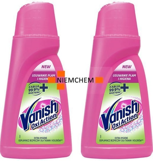 Vanish Extra Hygiene Płyn Odplamiacz Antybakteryjny 2 x 940ml Vanish