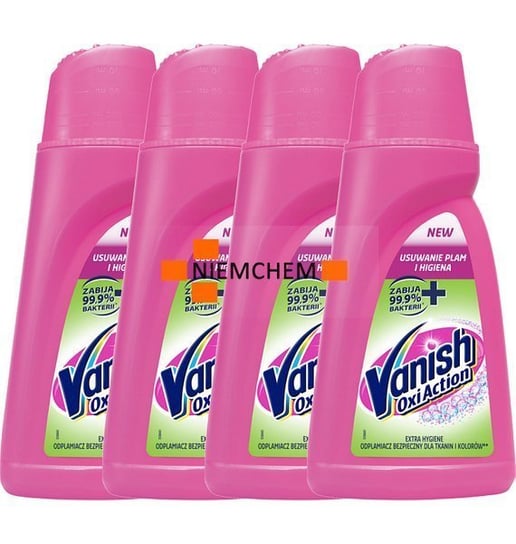 Vanish Extra Hygiene Płyn Odplamiacz Antybakteryjny 4 x 1,4L Vanish