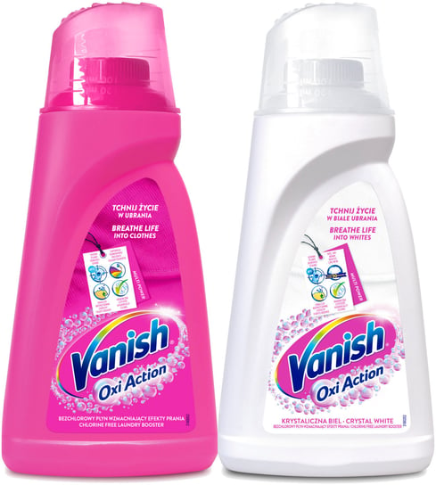Vanish Oxi Action Pink White Odplamiacz Płyn 2 x 1L PL Vanish