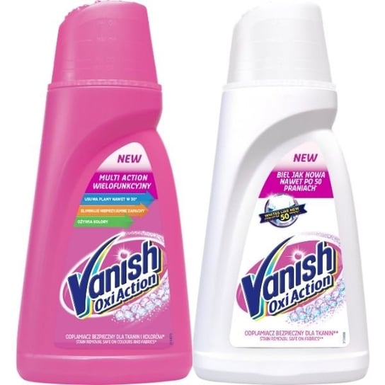 Vanish Oxi Pink Zestaw White Odplamiacz Płyn 2X 1L Vanish