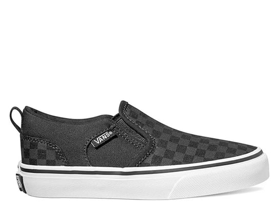 Vans, Buty młodzieżowe YT Asher (Checker), czarne (VN000VH001X), rozmiar 38 Vans