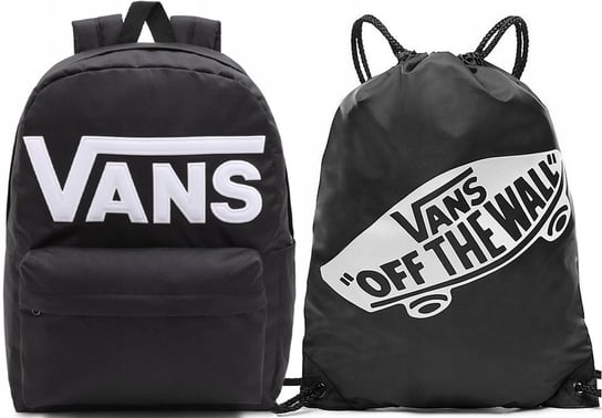 VANS ZESTAW 2W1 PLECAK + WOREK SZKOLNY VANS OLD SKOOL DUŻY CZARNY SZKOŁA Vans