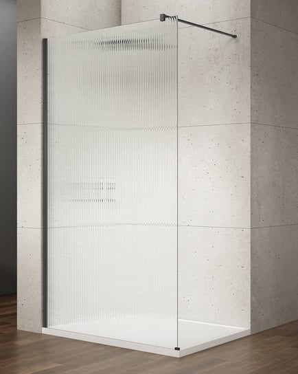 VARIO BLACK jednoczęściowa kabina prysznicowa Walk-In, montaż przy ścianie, szkło nordic, 1000 mm Inna marka