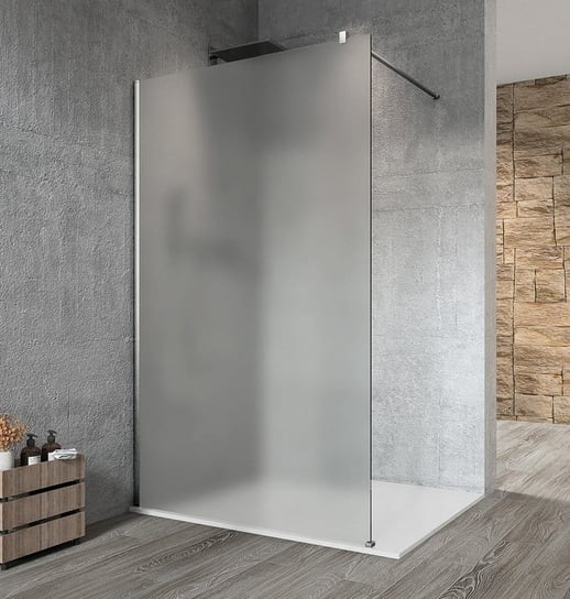 VARIO CHROME jednoczęściowa kabina prysznicowa Walk-In, montaż przy ścianie, szkło matowe, 800 mm Inna marka