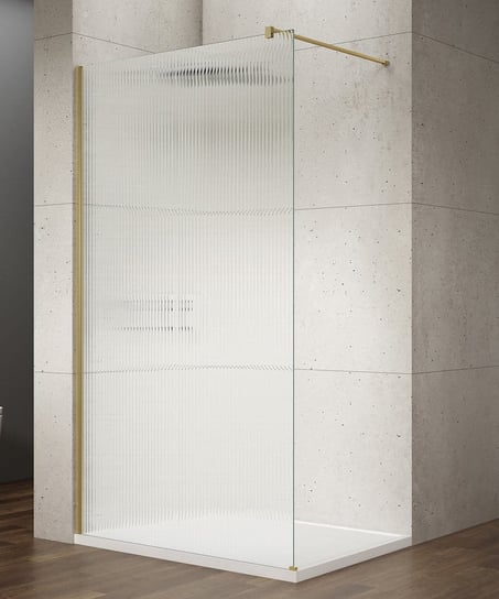 VARIO GOLD jednoczęściowa kabina prysznicowa Walk-In, montaż przy ścianie, szkło nordic, 1400 mm Inna marka