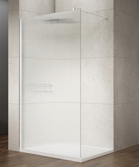 VARIO WHITE jednoczęściowa kabina prysznicowa Walk-In, montaż przy ścianie, szkło nordic, 800 mm Inna marka