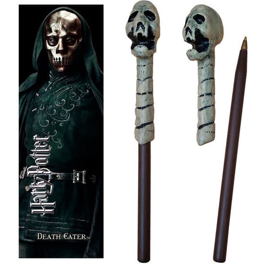 VARITA BOLIGRAFO Y MARCAPAGINAS DEATH EATER SKULL HARRY POTTER Noble Collection