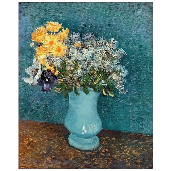 Vase With Lilacs, Daisies And Anemones 60x80 Legendarte