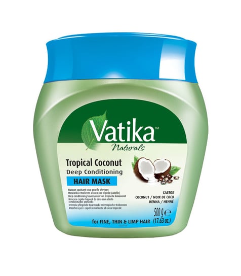 Vatika, maska do włosów z tropikalnym kokosem, 500 ml Vatika