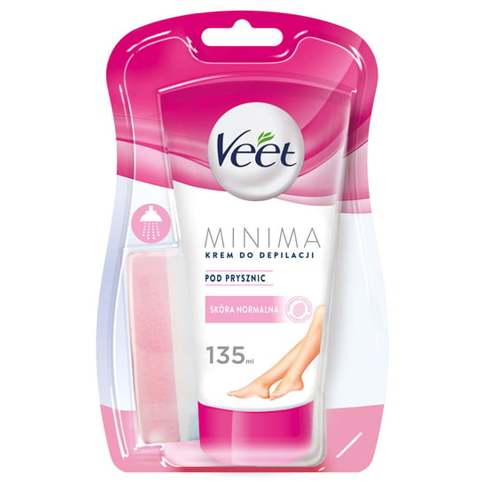 Veet, krem do depilacji ciała pod prysznic skóra normalna, 135 ml + gąbka Veet