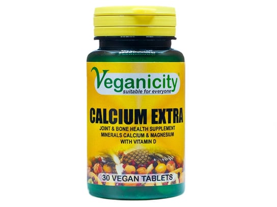 Veganicity, Calcium Extra Wapń + Magnez + Witamina D, Suplement diety, 30 tabl. Veganiicity