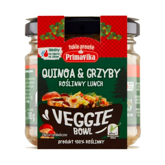 Veggie Bowl – roślinny lunch, Quinoa i Grzyby, 180 g, Primavika Primavika