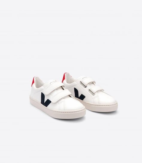 Veja - Sneakersy Dziecięce Esplar Chromefree Leather - Extra-White Nautico Pekin - 31 Veja