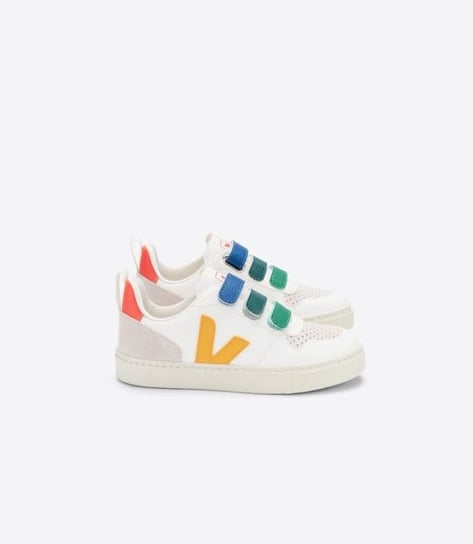 Veja - Sneakersy Dziecięce V-10 Chromefree - Multico White Ouro - 30 Veja