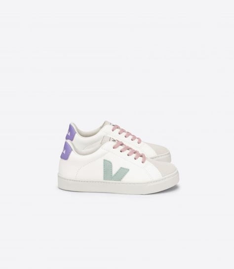 Veja - Sneakersy Esplar Laces Chromefree Leather - White Matcha Lavande 34 Veja