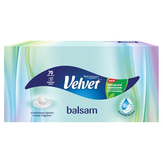 Velvet, Chusteczki higieniczne o kremowym zapachu, 70 szt. Velvet
