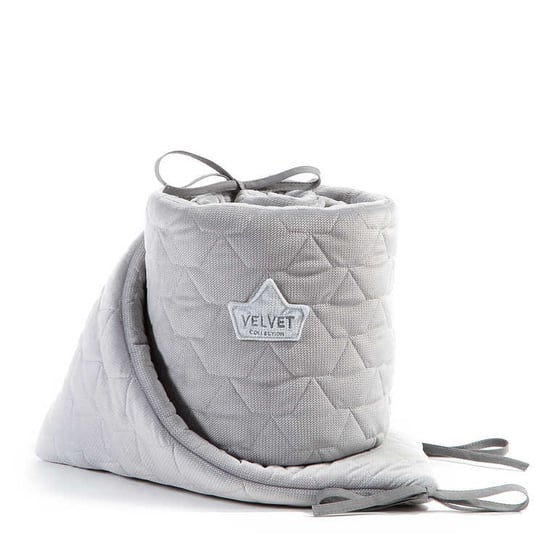 Velvet Collection - Ochraniacz Do Łóżeczka 60 X 120 Cm - Dark Grey & Grey, La Millou La Millou