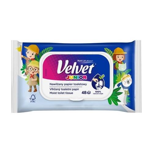 Velvet, Junior, Papier toaletowy nawilżany, 42 szt. Velvet