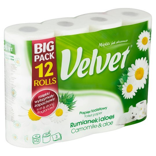 Velvet papier toaletowy rumianek 12 rolek Velvet