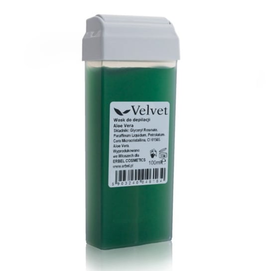 Velvet, Wosk depilacja szeroka rolka Aloes, 100 ml Velvet