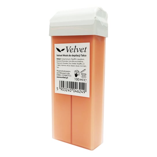 Velvet, Wosk do depilacji szeroka rolka Talco, 100 ml Velvet