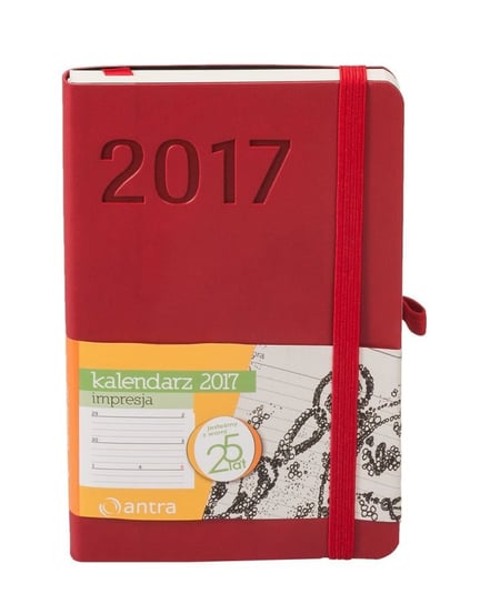 Vemag, kalendarz kieszonkowy 2017, format A6, Impresja, czerwony Vemag