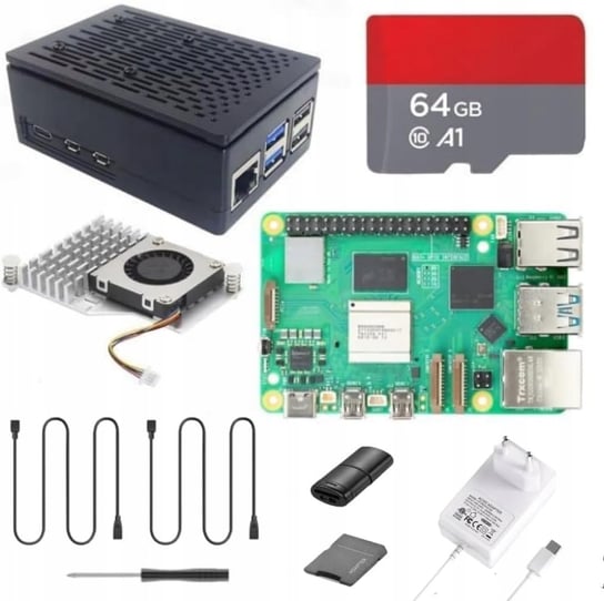 Vemico Raspberry Pi 5 8 GB Starter Kit karta 64 GB wentylator Screwdriver Raspberry Pi