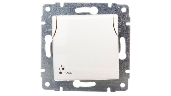 VENA Gniazdo bryzgoszczelne z/u IP44 z przesłonami klapka białe 510439 KOS-ELEKTRO SYSTEM