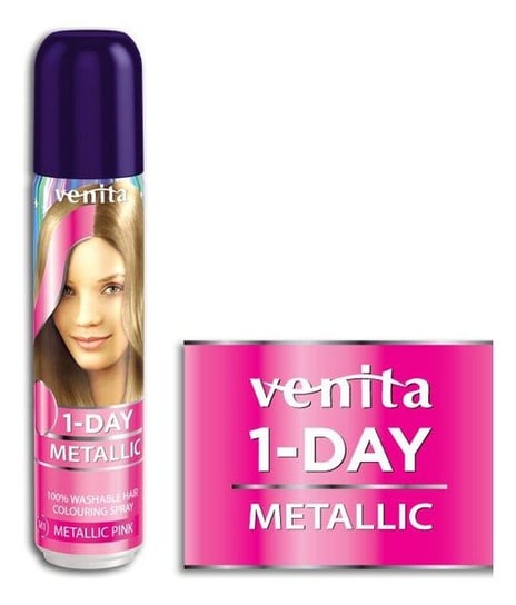 Venita, 1-Day, spray koloryzujący do włosów, 04 Pink, 50 ml Venita