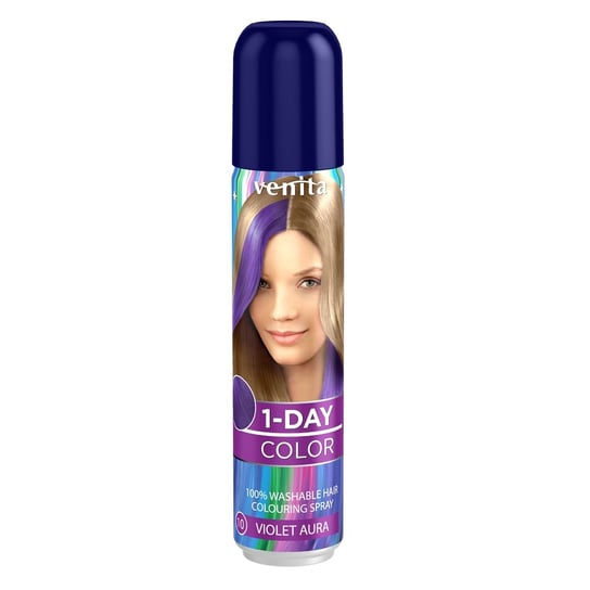Venita, 1-Day, spray koloryzujący do włosów, 10 Fioletowa Aura, 50 ml Venita