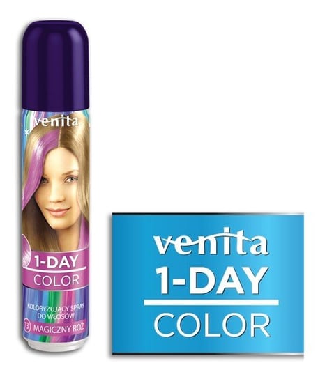 Venita, 1-Day, spray koloryzujący do włosów, 13 Magiczny Róż, 50 ml Venita