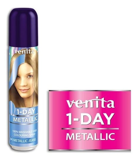 Venita, 1-Day, spray koloryzujący do włosów, M4 Metallic Jeans, 50 ml Venita