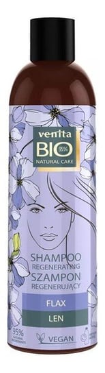 Venita Bio len regenerujący szampon z ekstraktem z lnu do włosów zniszczonych i wypadających z tendencją do przetłuszczania 300ml Venita