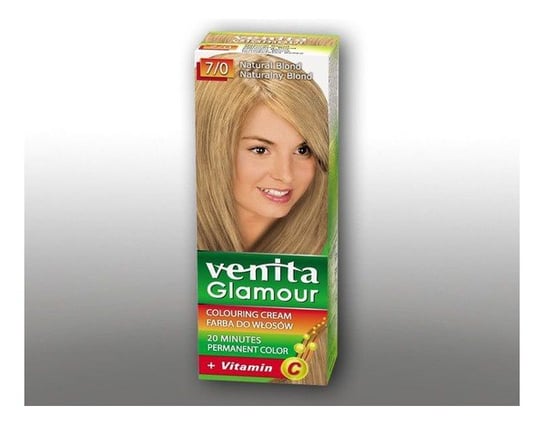 Venita, Glamour, farba do włosów, 7/0 naturalny blond Venita