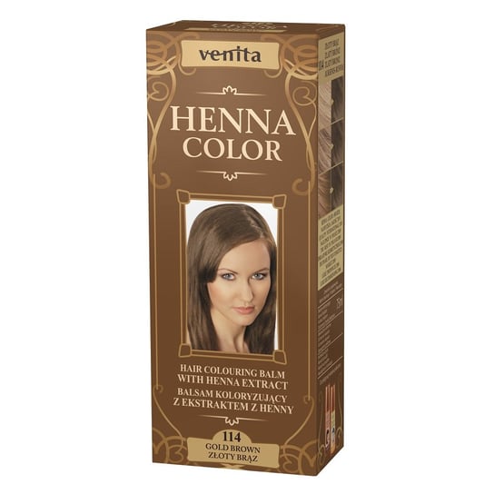 Venita, Henna Color, balsam koloryzujący, 114 Złoty Brąz, 75 ml Venita