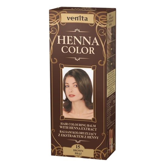 Venita, Henna Color, balsam koloryzujący, 15 Brąz, 75 ml Venita
