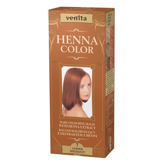 Venita, Henna Color, balsam koloryzujący, 7 Miedziany, 75 ml Venita