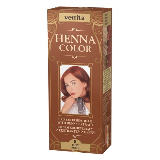 Venita, Henna Color, balsam koloryzujący, 8 Rubin, 75 ml Venita