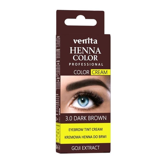 Venita, Henna Color Cream, Henna do brwi i rzęs w kremie, 3.0 Dark Brown, 30g Venita
