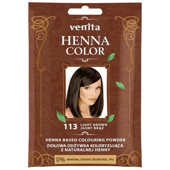 Venita, Henna Color, odżywka koloryzująca, saszetka, 113 Jasny Brąz, 30 g Venita