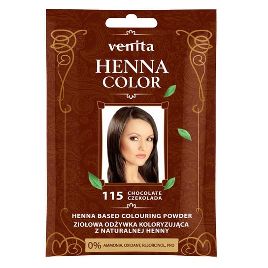 Venita, Henna Color, odżywka koloryzująca, saszetka, 115 Czekolada, 30 g Venita