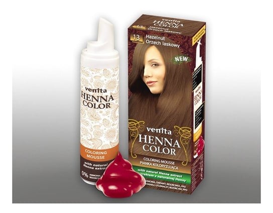 Venita, Henna Color, pianka koloryzująca, 13 Orzech Laskowy Venita