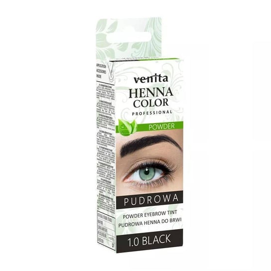 Venita, Henna Color Powder, Pudrowa henna do brwi, 1.0 Black, 4g Venita
