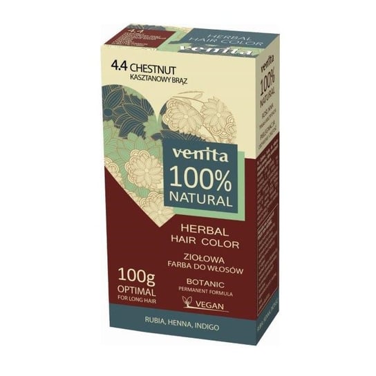 Venita Herbal hair color ziołowa farba do włosów 4.4 kasztanowy brąz 100g Venita