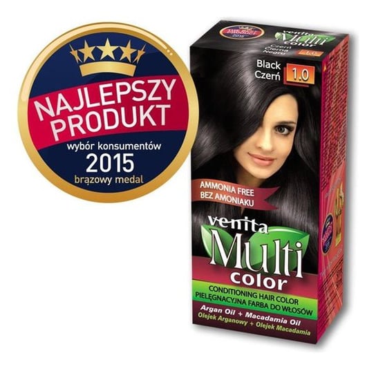 Venita, Multi Color, farba do włosów, 1.0 Czerń Venita