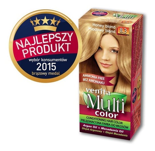 Venita, Multi Color, farba do włosów, 8.3 Miodowy Blond Venita