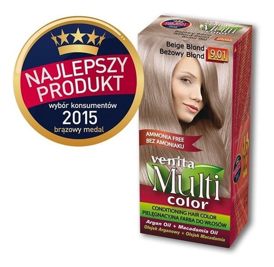 Venita, Multi Color, farba do włosów, 9.01 Beżowy Blond Venita
