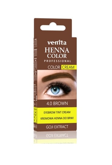 Venita, Professional Henna Color Cream henna do brwi w kremie 4.0 Brown 30g Venita